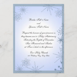 Invitación Helado de invierno con copo de nieve azul