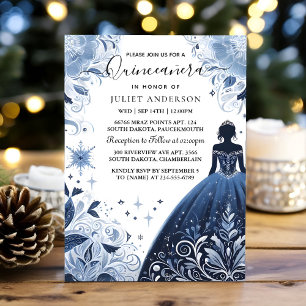 Invitación Helado de marfil de Ombre Sky Gold Royal Quinceane