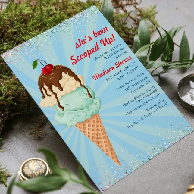 Invitación Helado de verano Crema de agua moderna Ducha de no (Subido por el creador)