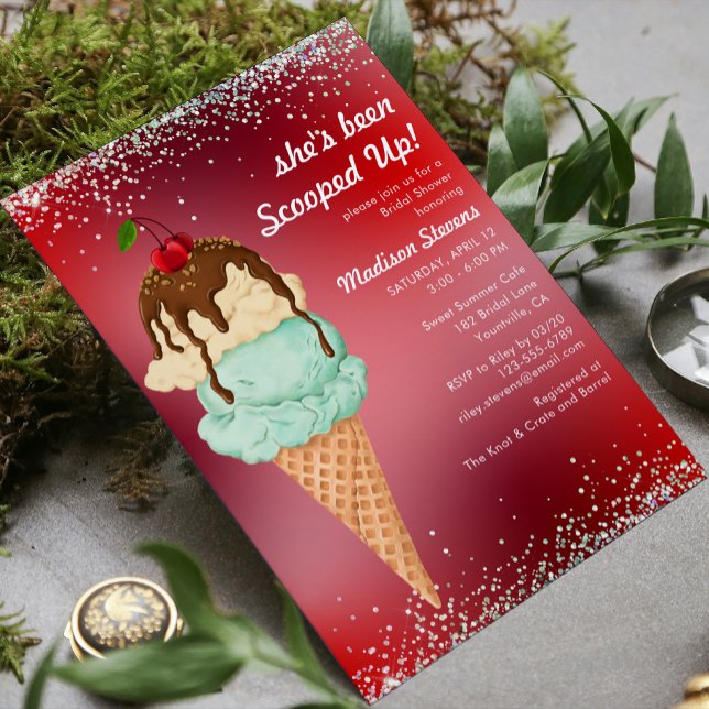 Invitación Helado de verano Crema de agua moderna Ducha de no (Subido por el creador)