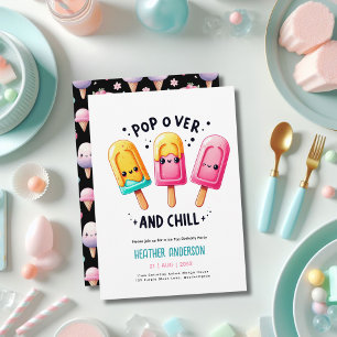 Invitación Helado de verano Pop Popsicle Crema de Hielo Cumpl