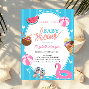 Invitación Helado de verano Sandía Juguetes de piscina Baby S