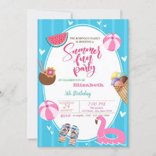 Invitación Helado de verano Sandía Juguetes para piscina Cump