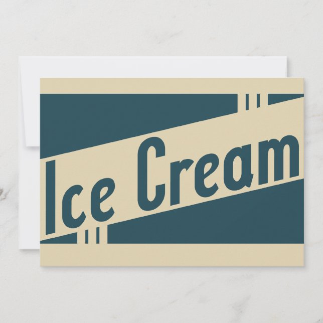 Invitación helado retro (Anverso)