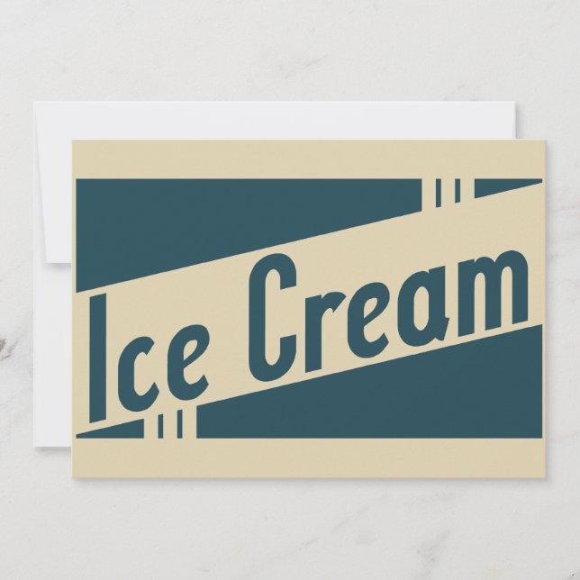 Invitación helado retro (Anverso)