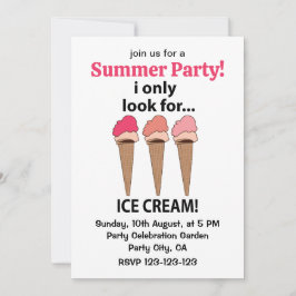 Invitación Helado Sólo Busco Helado