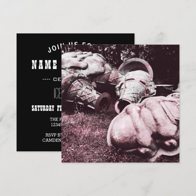 Invitación helados de verano de fibra de vidrio (Anverso / Reverso)