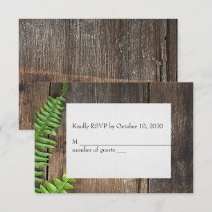 Invitación Helecho en madera RSVP
