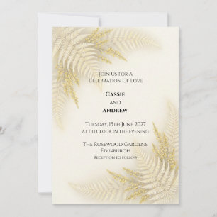 Invitación Helecho junto al lago y brezo amarillo mantequilla
