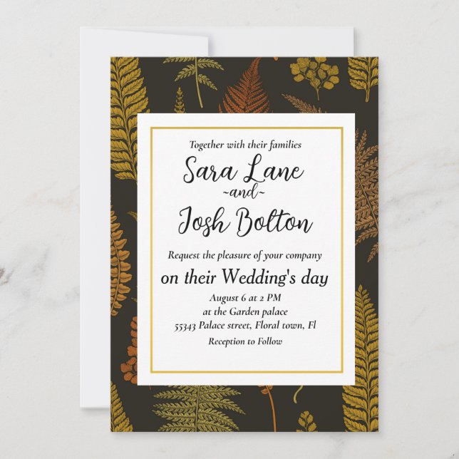 Invitación helechos 3 (Anverso)