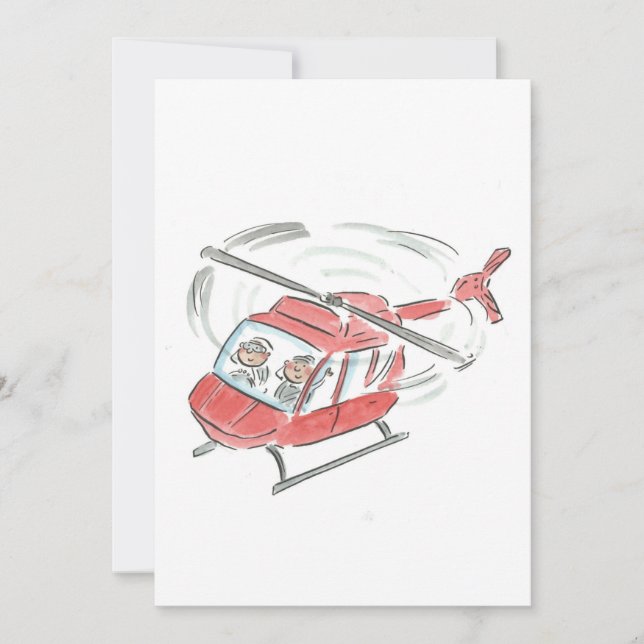 Invitación Helicóptero (Anverso)