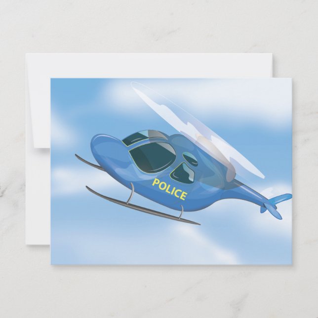 Invitación Helicóptero de la Policía (Anverso)