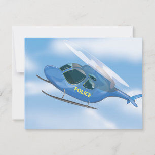 Invitación Helicóptero de la policía