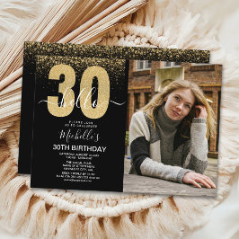 Invitación Hello 30 years - Modern Birthday with photo