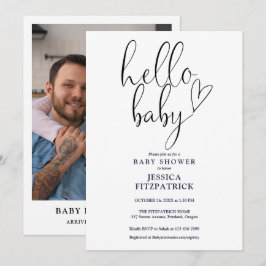 Invitación Hello Baby Gender Neutral Photo Baby Shower