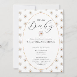 Invitación Hello Baby Spring Daffodil Baby Shower 