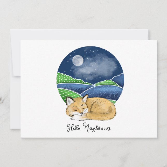 Invitación Hello, Editable We're New to the Neighborhood Invi (Anverso)