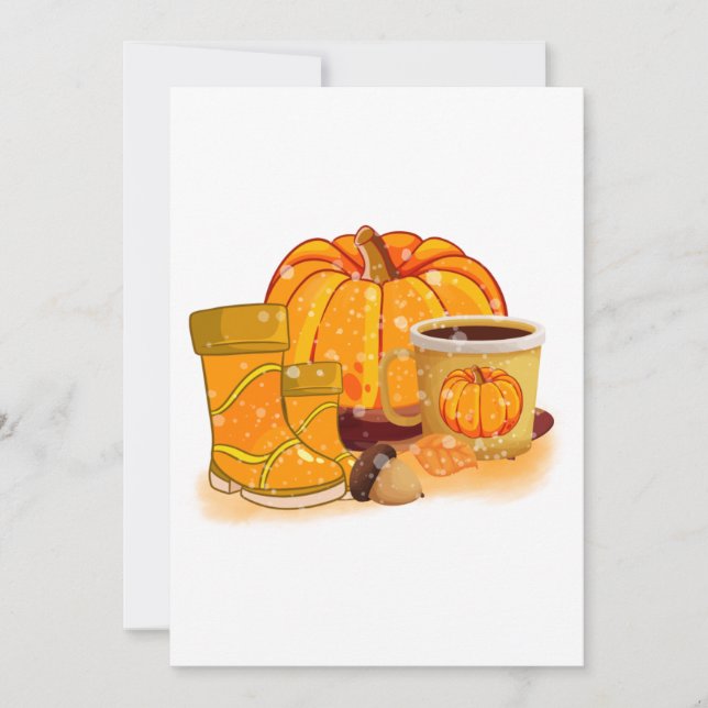 Invitación Hello Fall Quote Design (Anverso)