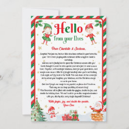 Invitación Hello From Your Elves Christmas Arrival Letter