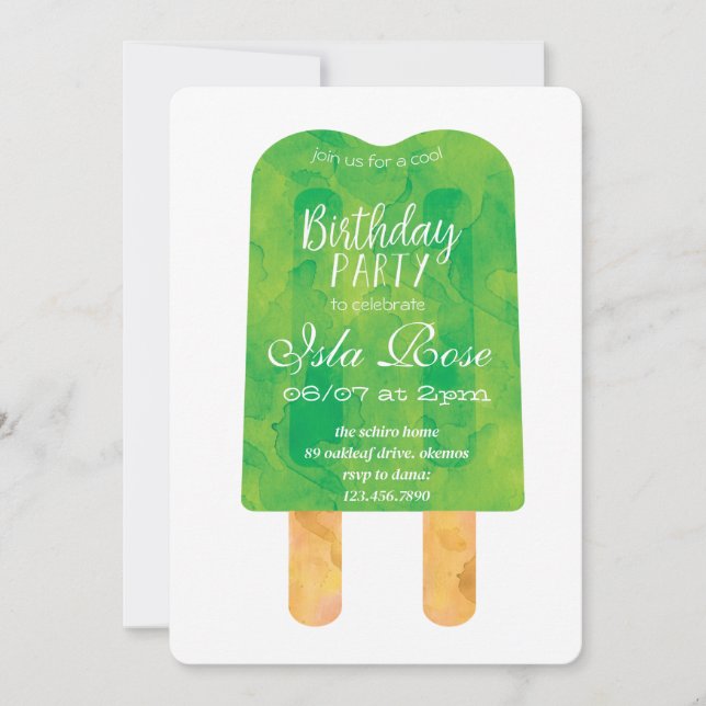 Invitación Hello Summer Birthday Party (Anverso)