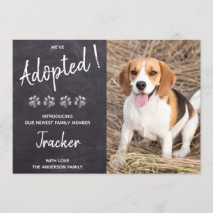 Invitación Hemos adoptado el nuevo perrito Mascota