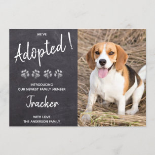 Invitación Hemos adoptado la nueva pipa de perro Mascota