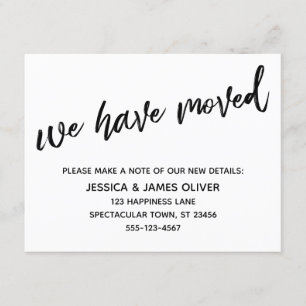 Invitación Hemos cambiado la moderna escritura a mano con tar