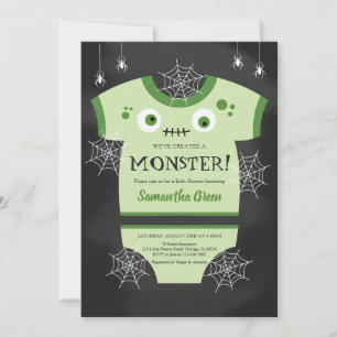 Invitación Hemos creado un Baby Shower de monstruo