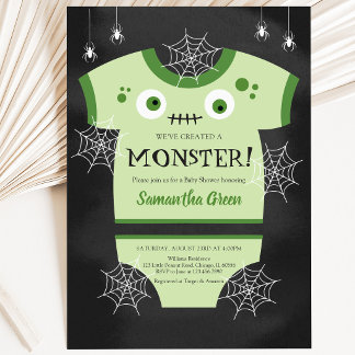 Invitación Hemos Creado una Fiesta de Bebé Monstruo