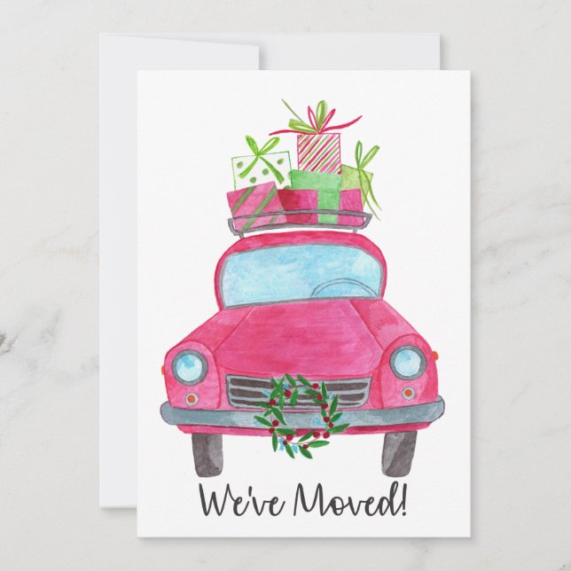 Invitación Hemos movido el coche de los Navidades (Anverso)
