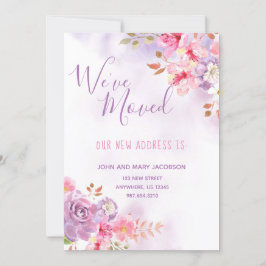 Invitación Hemos movido la flor acuarela