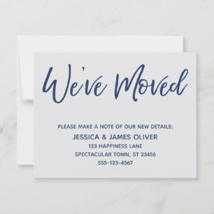 Invitación Hemos movido la moderna Marina de Escritura a Mano