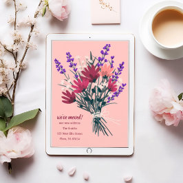 Invitación Hemos movido Wildflower Bouquet nueva dirección re