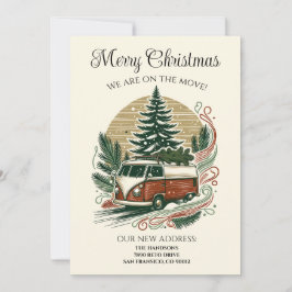 Invitación Hemos trasladado a Navidades retro