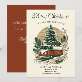 Invitación Hemos trasladado a Navidades retro