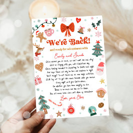 Invitación Hemos Vuelto Carta De Llegada De Regreso De Elfo N