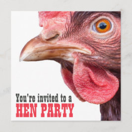 Invitación Hen Night Ladies Bachelorette Party Big Chicken