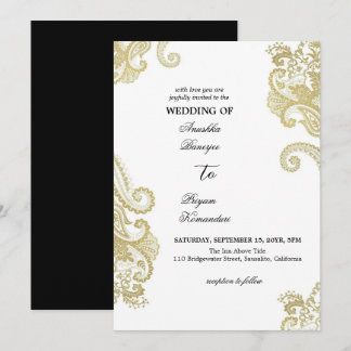 Invitación Henna cultural de boda elegante tradicional
