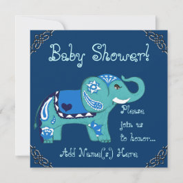 Invitación Henna Elephant (Baby Shower)