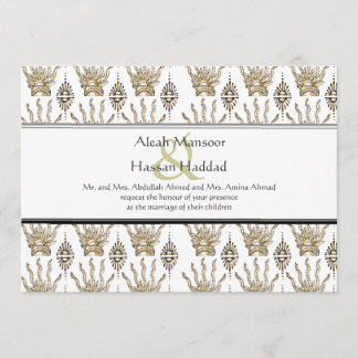 Invitación Henna Hand (Golden) (Boda)