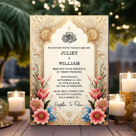 Invitación Henna Islam Nikah Arabic Walima Boda Musulmana