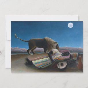 Invitación Henri Rousseau - El gitano durmiente
