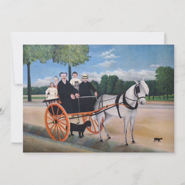 Invitación Henri Rousseau - La Carriole du pere Junier (Anverso)