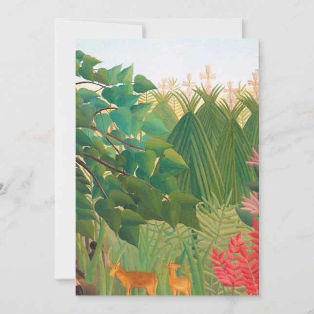 Invitación Henri Rousseau - La cascada (Anverso)