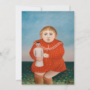Invitación Henri Rousseau - Niño con muñeca