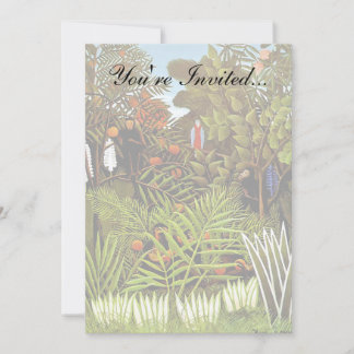 Invitación Henri Rousseau - Paisaje exótico Arte de la jungla