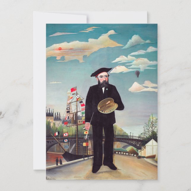 Invitación Henri Rousseau - Paisaje Retrato Mío (Anverso)
