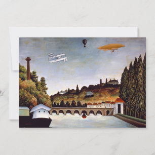 Invitación Henri Rousseau - puente de Sèvres y colinas de Cla