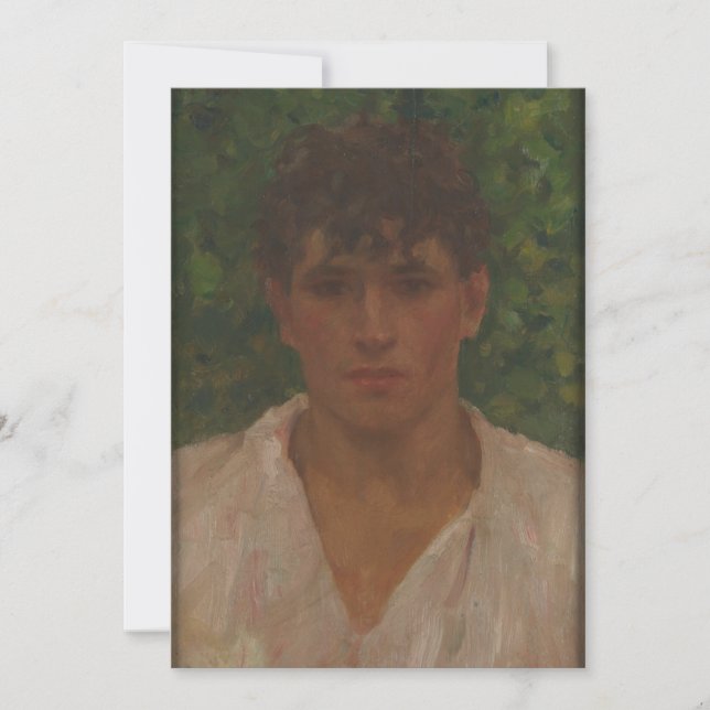 Invitación Henry Scott Tuke - Retrato de un joven con op (Anverso)