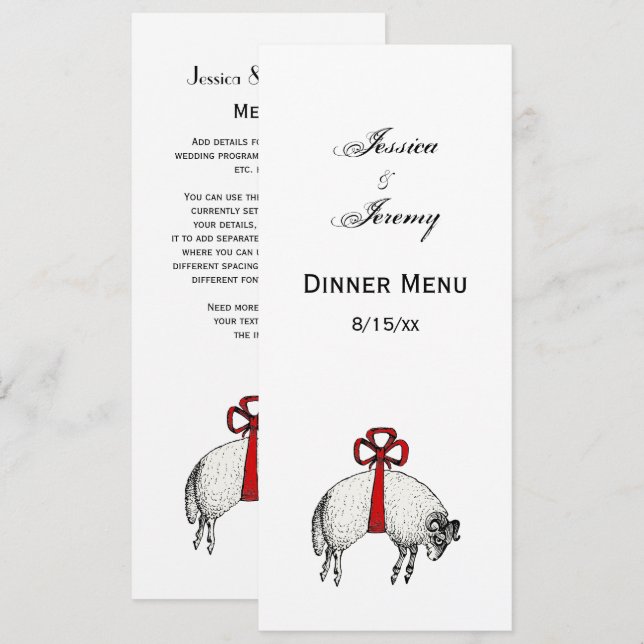 Invitación Heraldic Bang Fleece Ram Sheep Escudo Emblem (Anverso / Reverso)